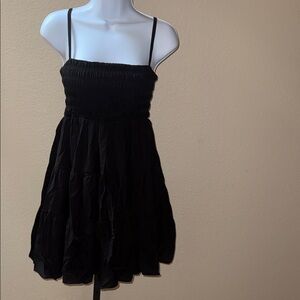 Klassy Network Black Padded Bra Babydoll Mini Tiered Dress Women’s Size M
